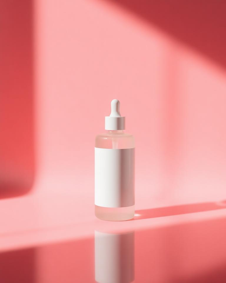 Beauty serum on coral set