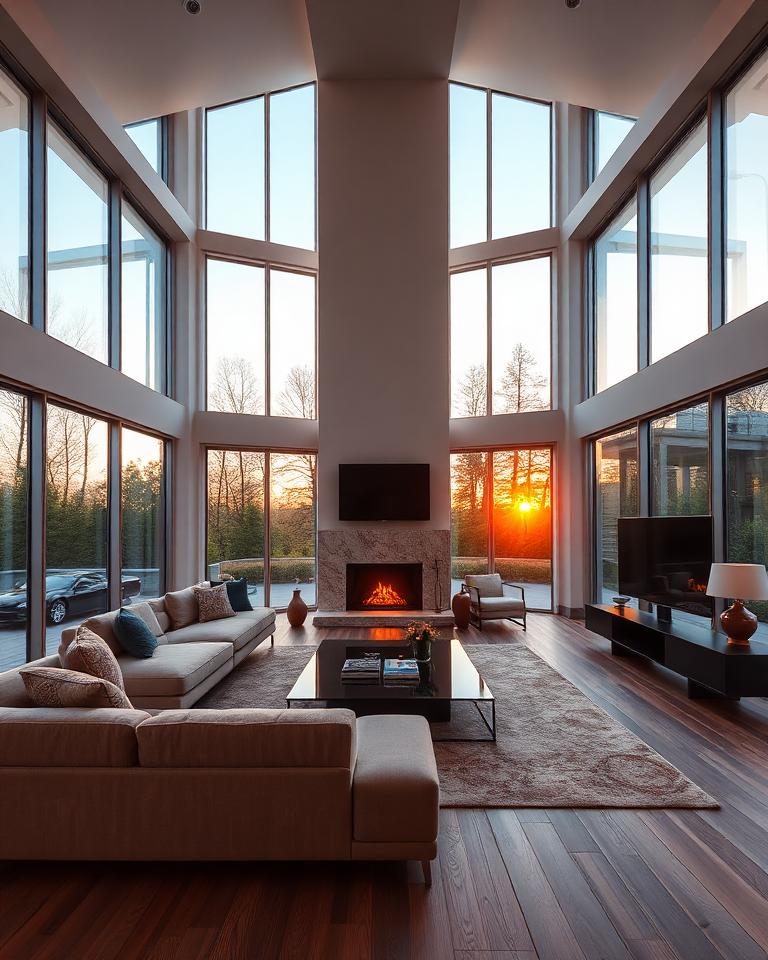Twilight living room